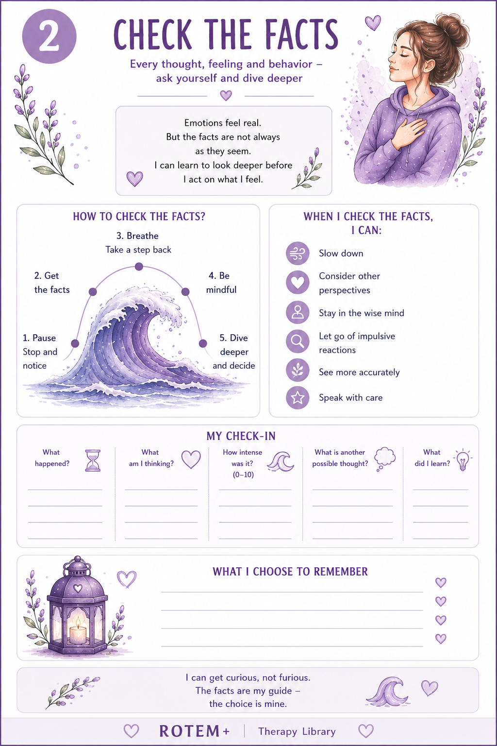 DBT Skills Workbook, Part 1 (Pages 1-10) | Emotional Regulation & Distress Tolerance Printable Workbook