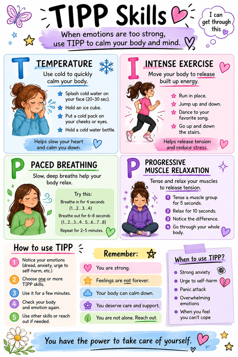 DBT & Self-Harm Support Tools | Therapeutic Workbook for Teens