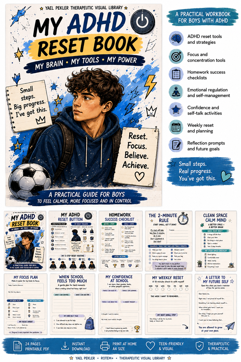 My ADHD Reset Book for Boys | Printable ADHD Workbook