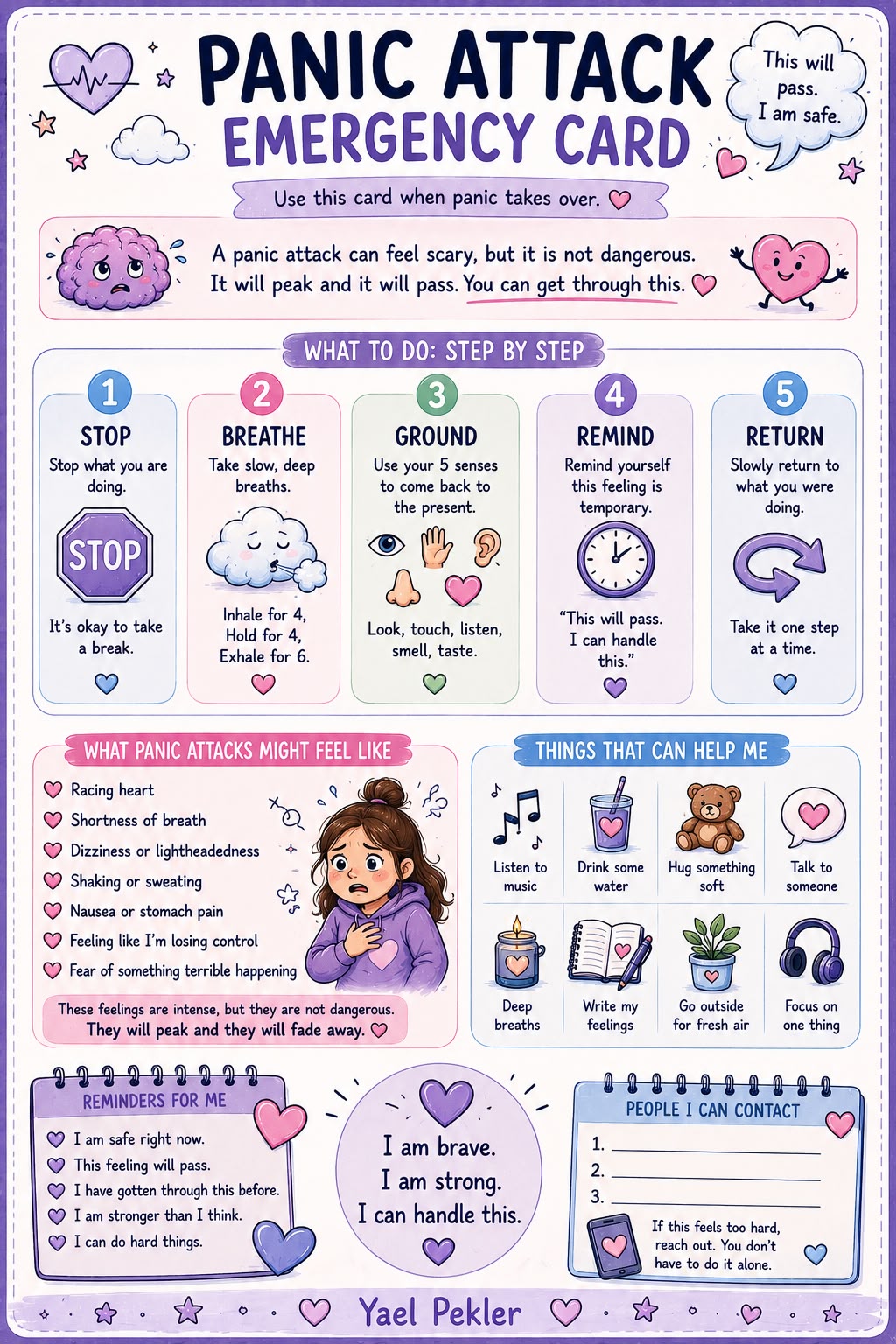 Panic Attack Emergency Card — card grid edition