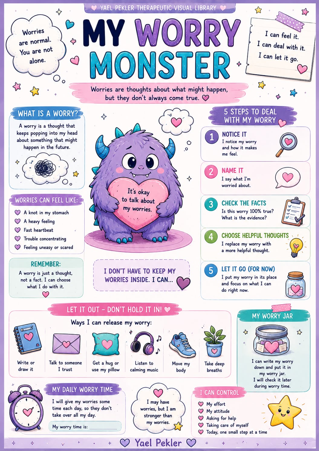 My Worry Monster visual library edition