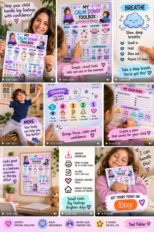 My Calm Down Toolbox visual tools for helping children manage big feelings